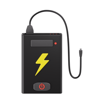 Portable mobile battery 3d render png