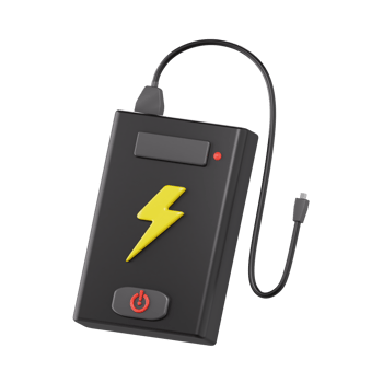 Isolated electronic device charger icon png