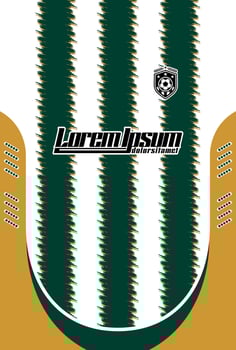 Soccer jersey design with stripes vector