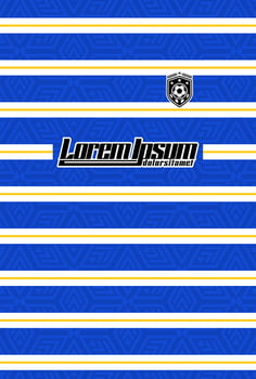 Blue and Yellow Soccer Jersey Design vector