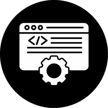 Web Briefing and Client Planning Glyph Circle Inverted vector