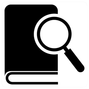 Search Book concept in black color vector