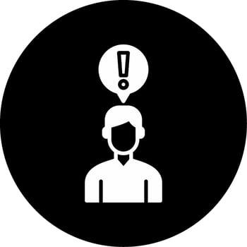 Social Communication Disorder Icon Glyph Circle Inverted vector