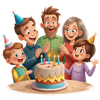 Togetherness On Birthday Celebration png