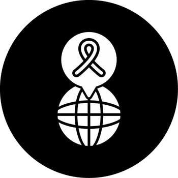 Educational Book on Neurodiversity Topics Glyph Circle Inverted vector