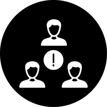 Team Meeting Schedule Alert Glyph Circle Inverted vector