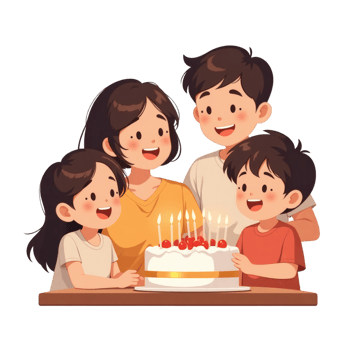 Family Bonding On Birthday Celebration png