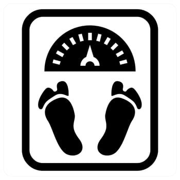 Weight icon concept in black color vector