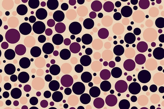 Graphic colorful circles seamless pattern in a blend of creamy tones designed with abstract rounded forms vector