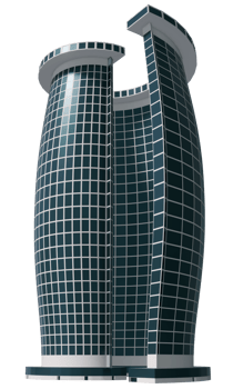 A building with a curved roof and windows png