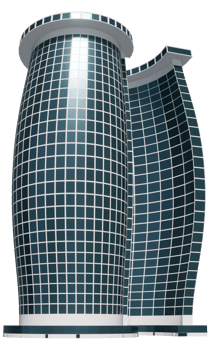 A building with a large glass window and a large glass door png