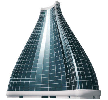A building with a curved glass roof png