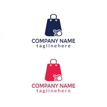 Online Shop Logo Design Template. vector