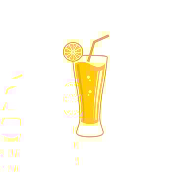 A glass of lemon juice vector