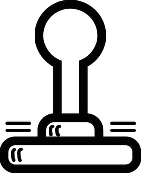 Black and White Icon Illustration Featuring a Classic Rubber Stamp Design on a White Background vector