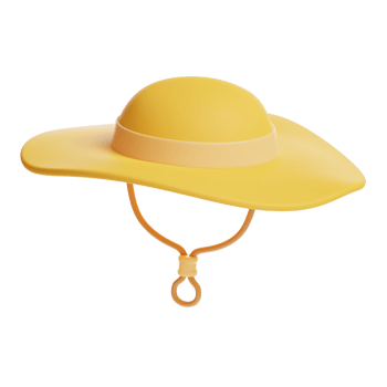 3d hat gardening icon png