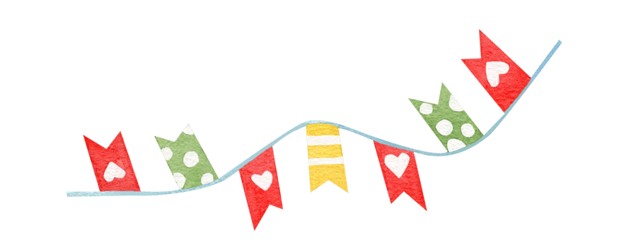 Watercolor colorful, party garland, with decorative festive flags triangular shape isolated. Hand drawn watercolor template of festive illustration for birthday and kids party decoration, invitations. png