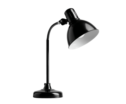 Modern desk lamp design for home office or workspace illumination png