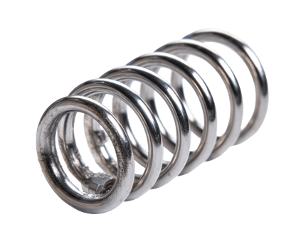 Metal spring coil for durable and flexible applications png
