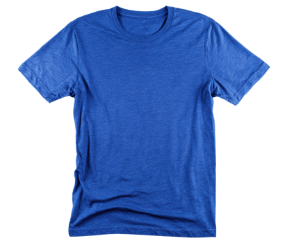 Classic blue short sleeve t-shirt for casual wear and everyday style png