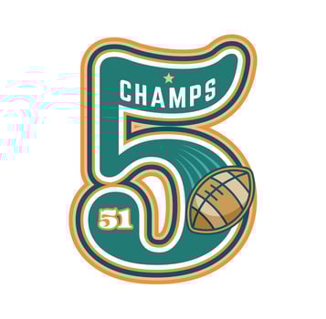 Varsity sport patch number, rugby football champs vector