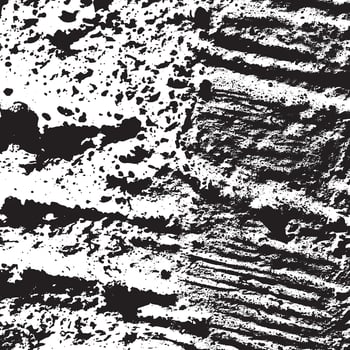 Grunge black and white background texture with splatter marks and rough distress lines ideal for posters digital prints urban art designs abstract surfaces and graphic overlays vector