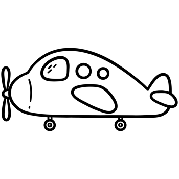 Airplane toy doodle png