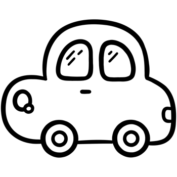 Mini car doodle png