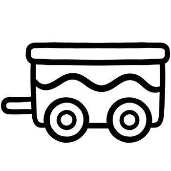 Wooden toy train truck doodle png