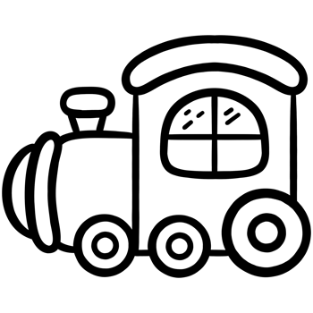 Wooden locomotive train doodle png