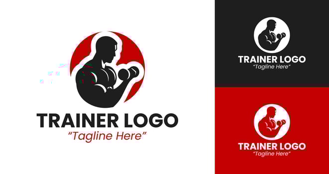 Strength and Power Personal Trainer Logo for Gym and Fitness Brand vector