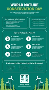 World Nature Conservation Day infographic vector