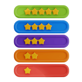 Customer rating 3d illustration. user feedback icon. png