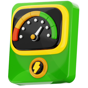 Speedometer 3d illustration. Speed performance tool icon. png