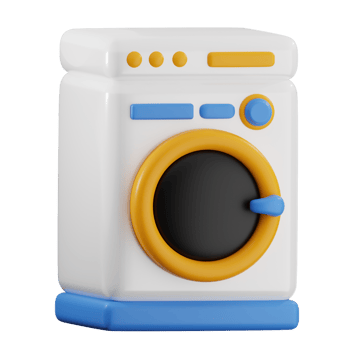 Washing machine cleaning clothes icon png