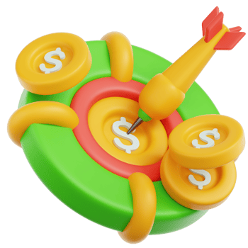 Financial Target 3D Illustration png