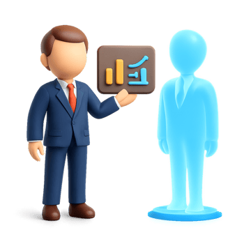 Engaging Holographic Business Presentation with Graphic Elements png