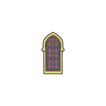 Geometric Patterned Window vector