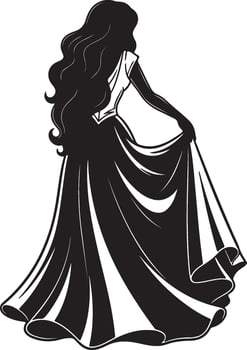 Elegant Woman Silhouette vector