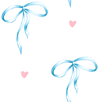 Watercolor blue bows. Seamless pattern png
