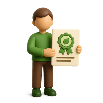 Eco Certification Concept for Sustainable Practices and Simple Deals png