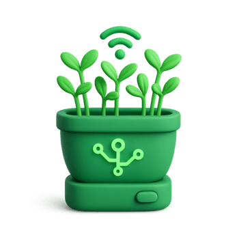 Smart Pot with Futuristic Design for Modern Indoor Gardening png