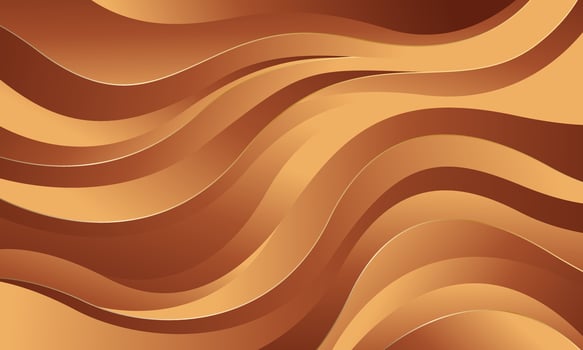 Abstract bronze luxury wave background. Elegant Burnt orange color vector