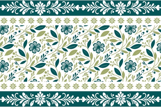 Floral pattern design with leaves and flowers vector