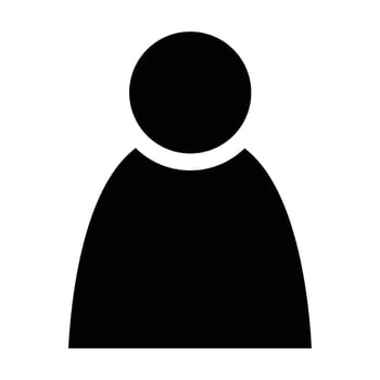 User or person - modern thin line icon. Simple black silhouette illustration. vector
