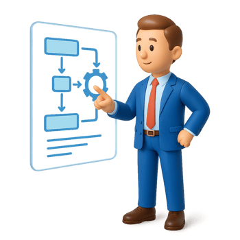 Business Workflow Monitor with Simple Composition in Modern Design png