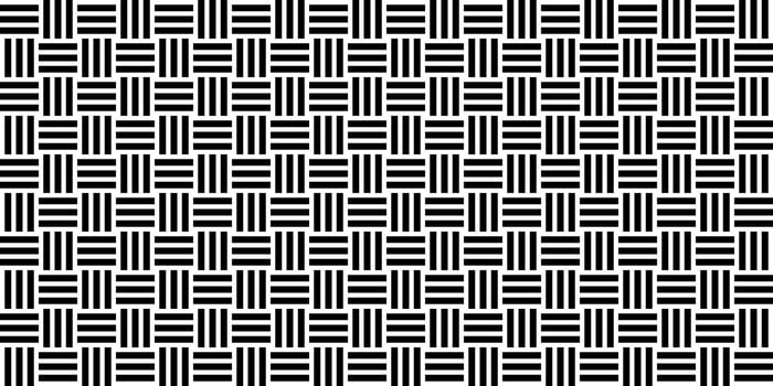 Stripe Lines Motifs Pattern, Weaving Style, can use for Decoration, Ornate, Wallpaper, Wrapping , Carpet, Fashion, Fabric, Tile, etc. Black White and Flat Style vector