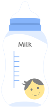 blue baby bottle for baby boy png