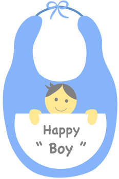 Blue bib for boys png