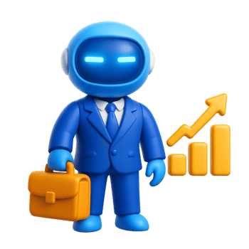Future Business Strategies with Innovative AI Representation Concept png